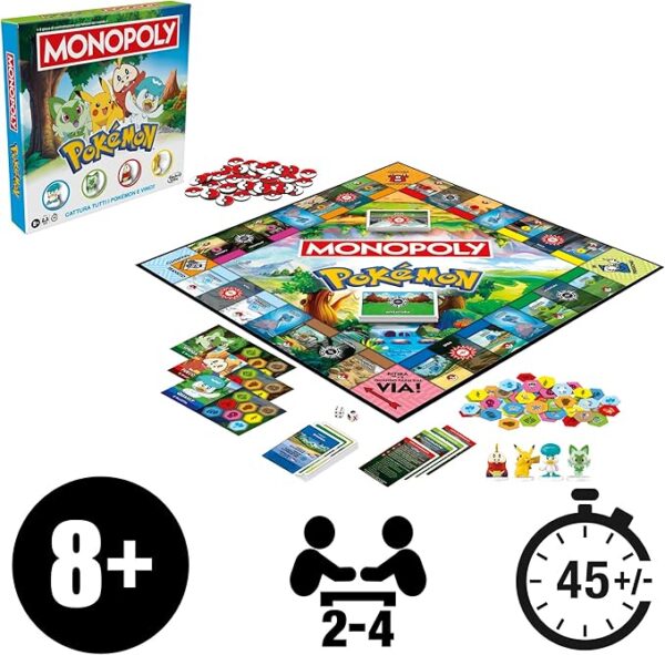 Monopoly Pokémon Edizione 2025 gioco da tavolo Hasbro - immagine 2
