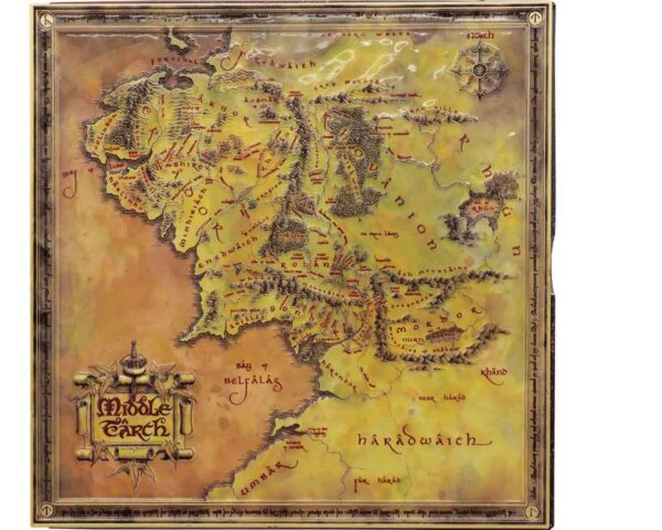 LOTR Mappa della Terra di Mezzo Metallo Numerata (Pre-order) - immagine 9