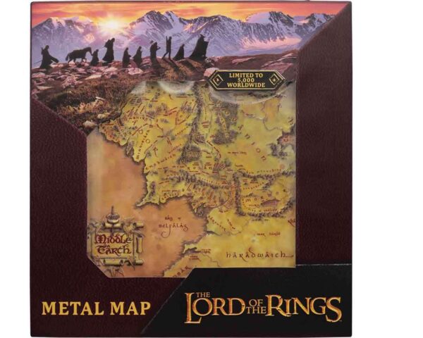 LOTR Mappa della Terra di Mezzo Metallo Numerata (Pre-order) - immagine 3